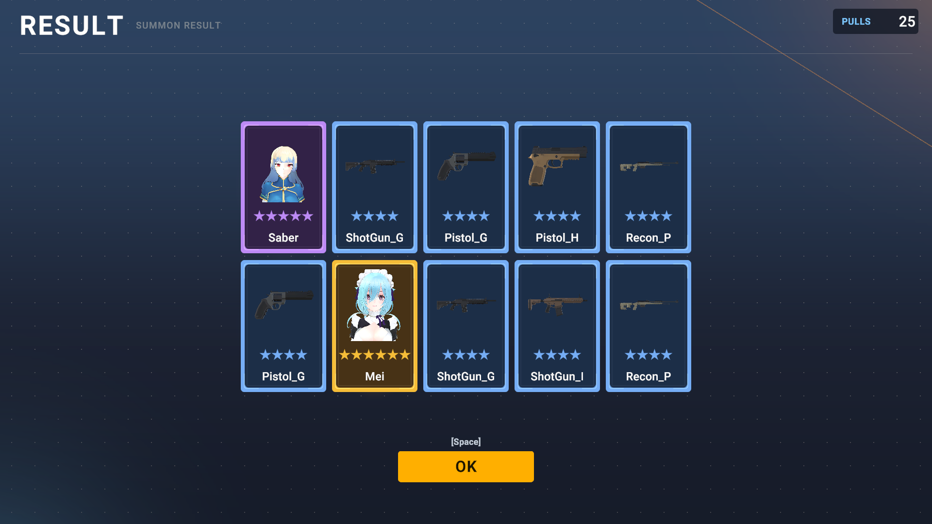 GACHA AND SLEEP summon result with characters and weapons