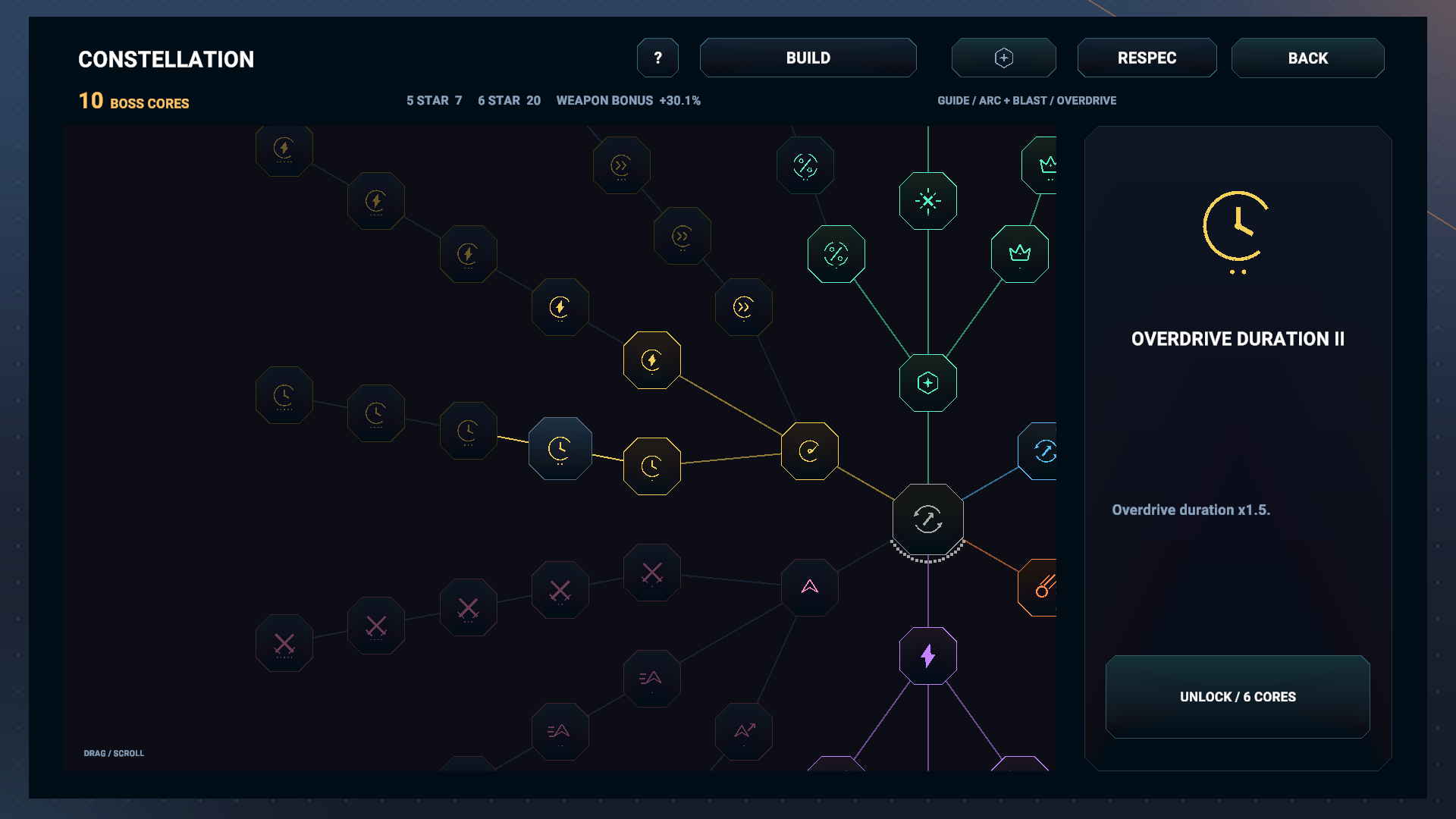 GACHA AND SLEEP constellation skill tree